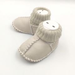 Krem Rengi Deri Patik