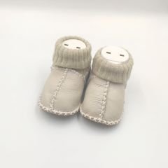 Krem Rengi Deri Patik