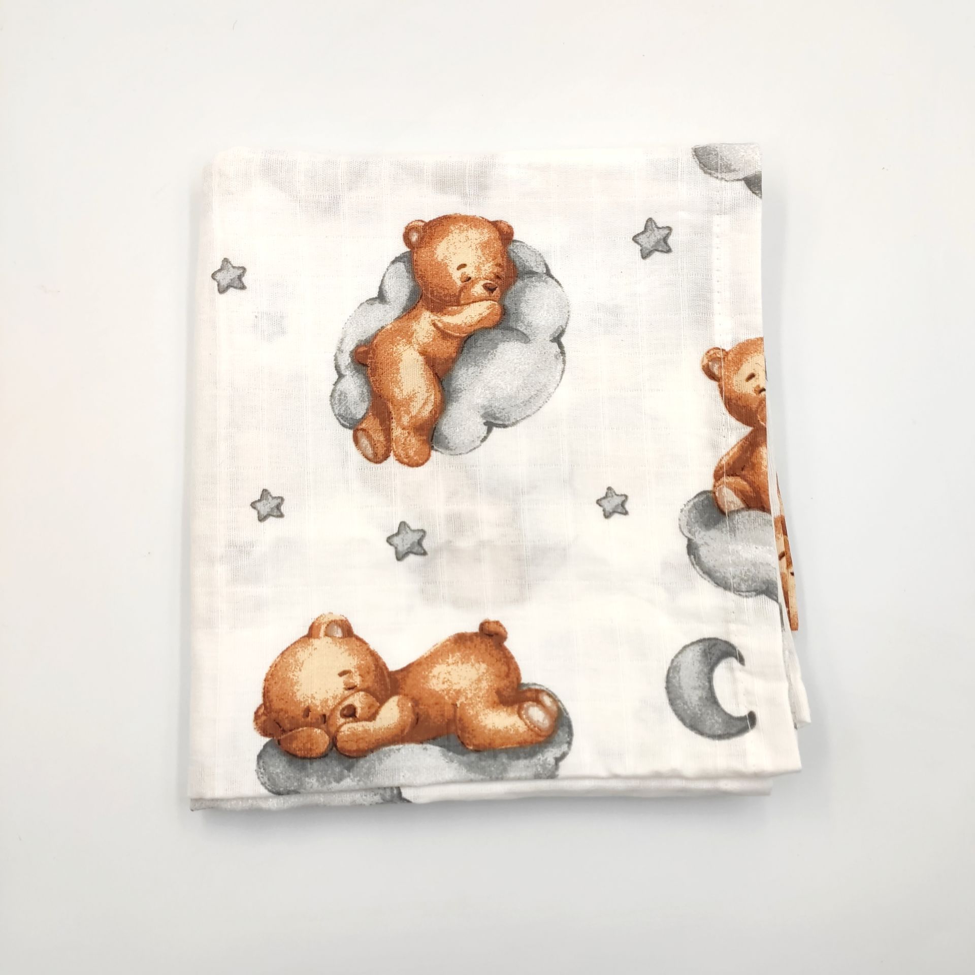 Ayıcık Desenli Müslin Örtü