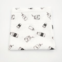 Süt Şişesi Desenli Müslin Örtü