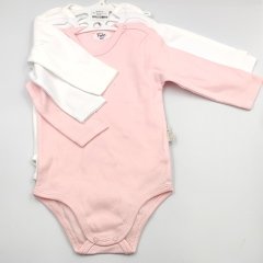 3'lu Pembe Uzun Kol Body