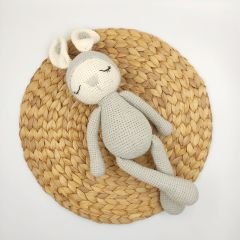 Amigurumi Uykucu Tavşan Gri