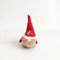 Amigurumi Gri Cüce Çam Ağacı Süsü
