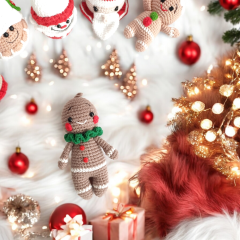 14 cm Amigurumi Kurabiye Adam Çam Ağacı Süsü