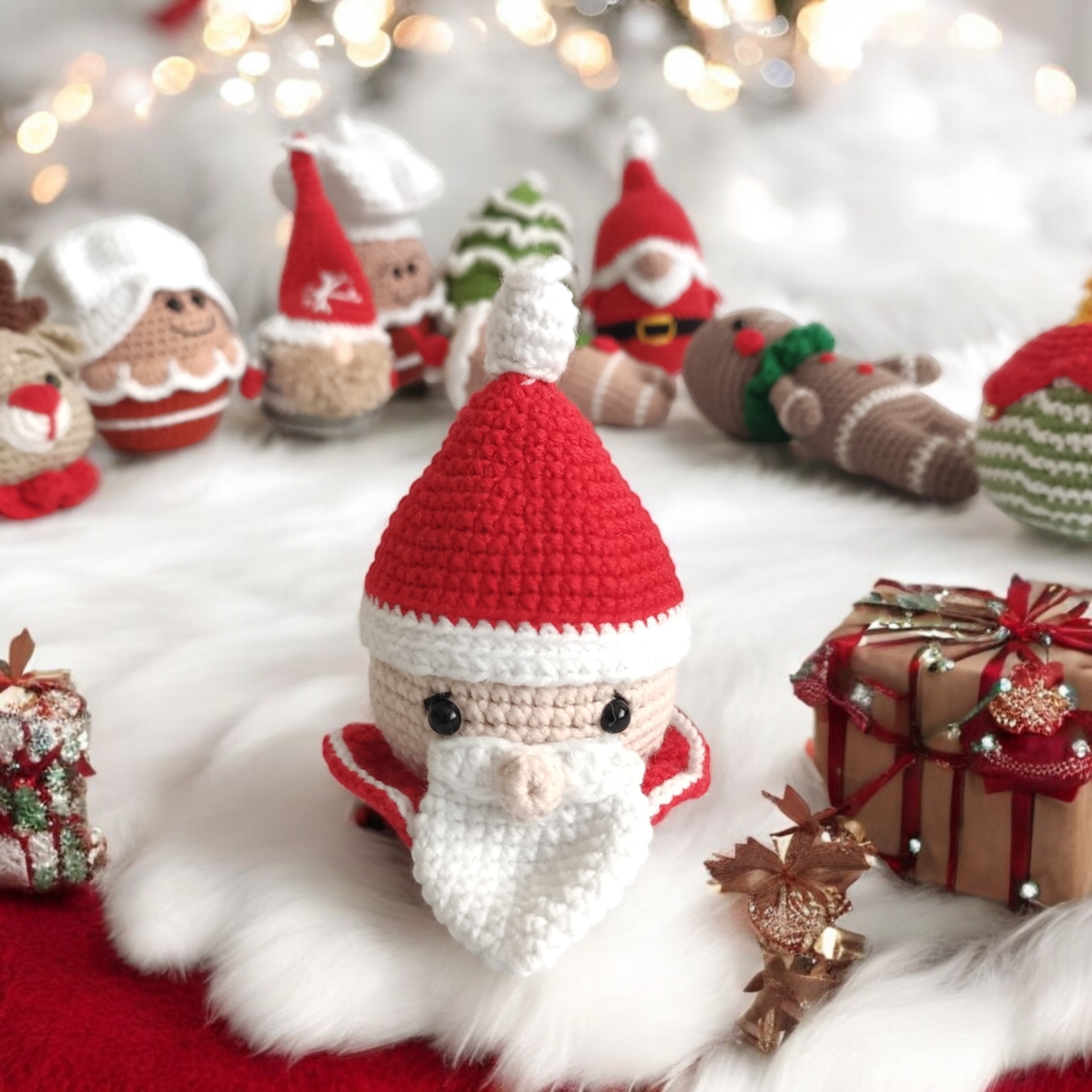 12 cm Noel Baba Kafası Çam Ağacı Süsü