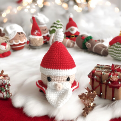 12 cm Noel Baba Kafası Çam Ağacı Süsü