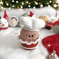 9 cm Cupcake Zencefilli Erkek Çam Ağacı Süsü