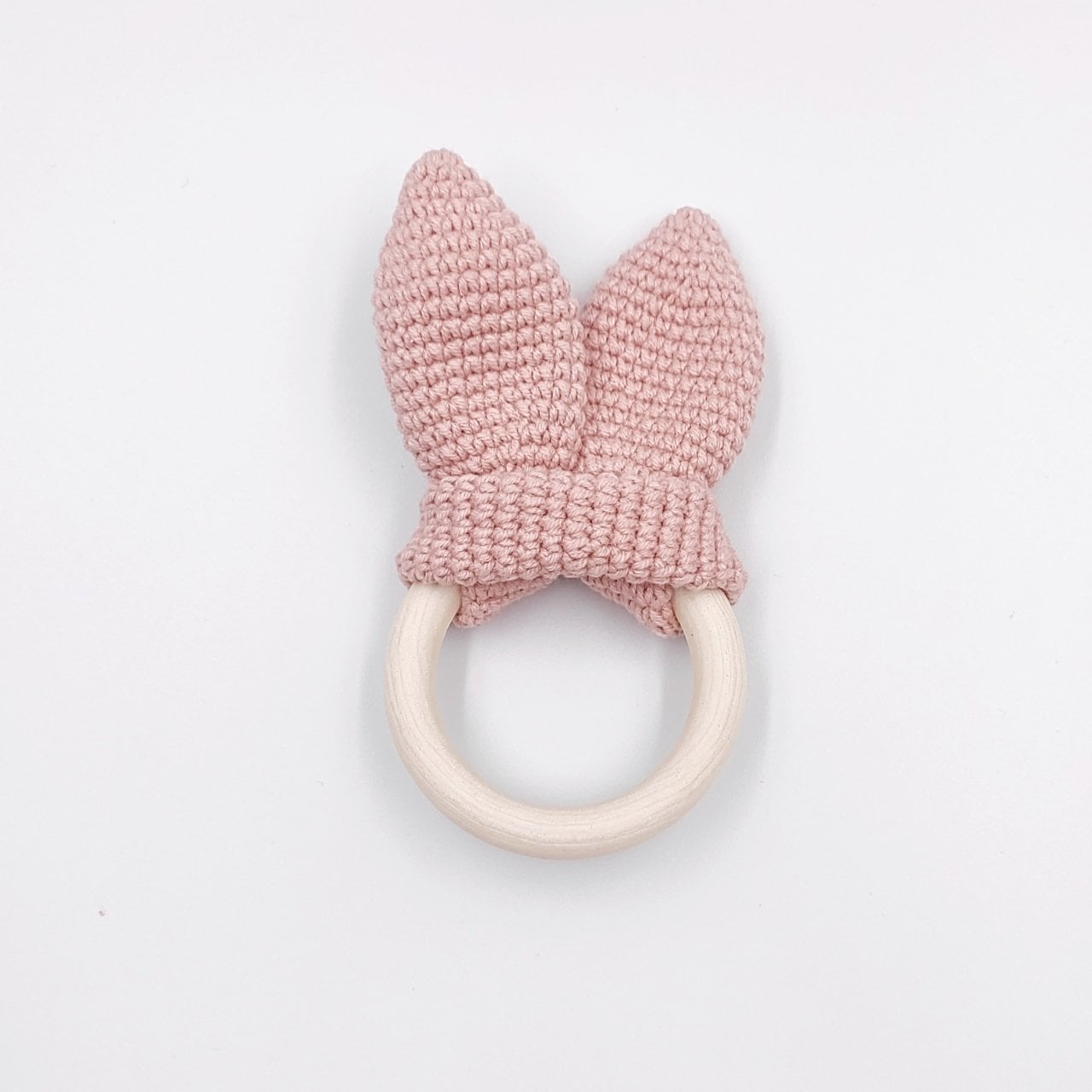 Amigurumi Tavşan Kulak Diş Kaşıyıcı Pembe