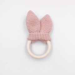 Amigurumi Tavşan Kulak Diş Kaşıyıcı Pembe