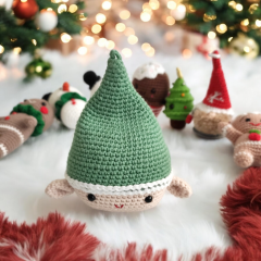 13 cm Yeşil Elf Kafası Çam Ağacı Süsü