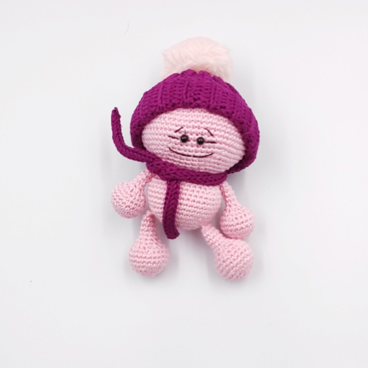 Pembe Şapkalı Amigurumi Bebek