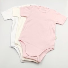 3'lu Pembe Yarım Kol Body