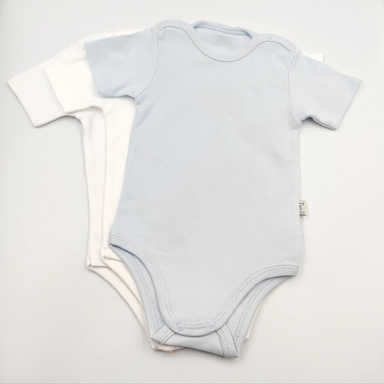 3'lu Mavi Yarım Kol Body