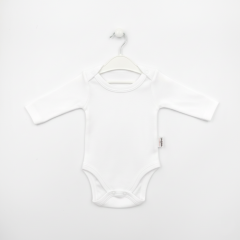 Beyaz Uzun Kollu Body