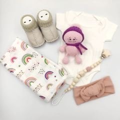 Şapkalı Cüce Kız Bebek Hediye Seti