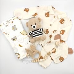 Yenidoğan Ayıcıklı Bebek Hediye Seti