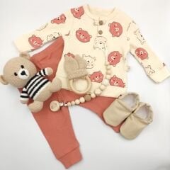 Ayıcıklı Bebek Hediyelik Set-Bebek Hediye Sepeti