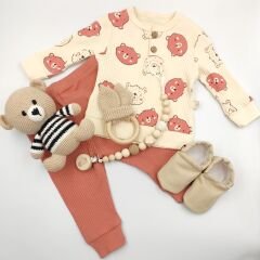Ayıcıklı Bebek Hediyelik Set-Bebek Hediye Sepeti