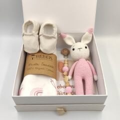 Bebek Anı Defterli Kız Bebek Hediye Seti