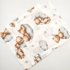 3 Adet Büyük Boy Müslin Ağız Mendili