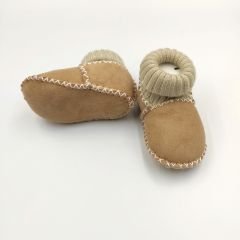 Hakiki Deri Sütlü Kahve Patik